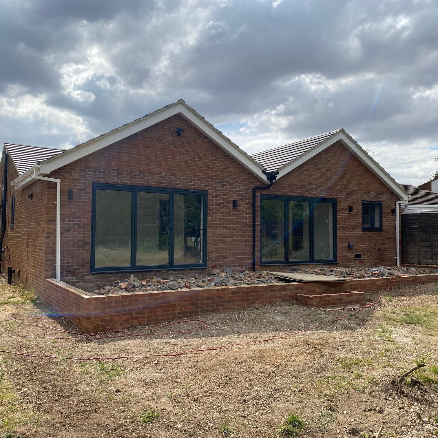 Image shows a Bungalow extension in Hitchin